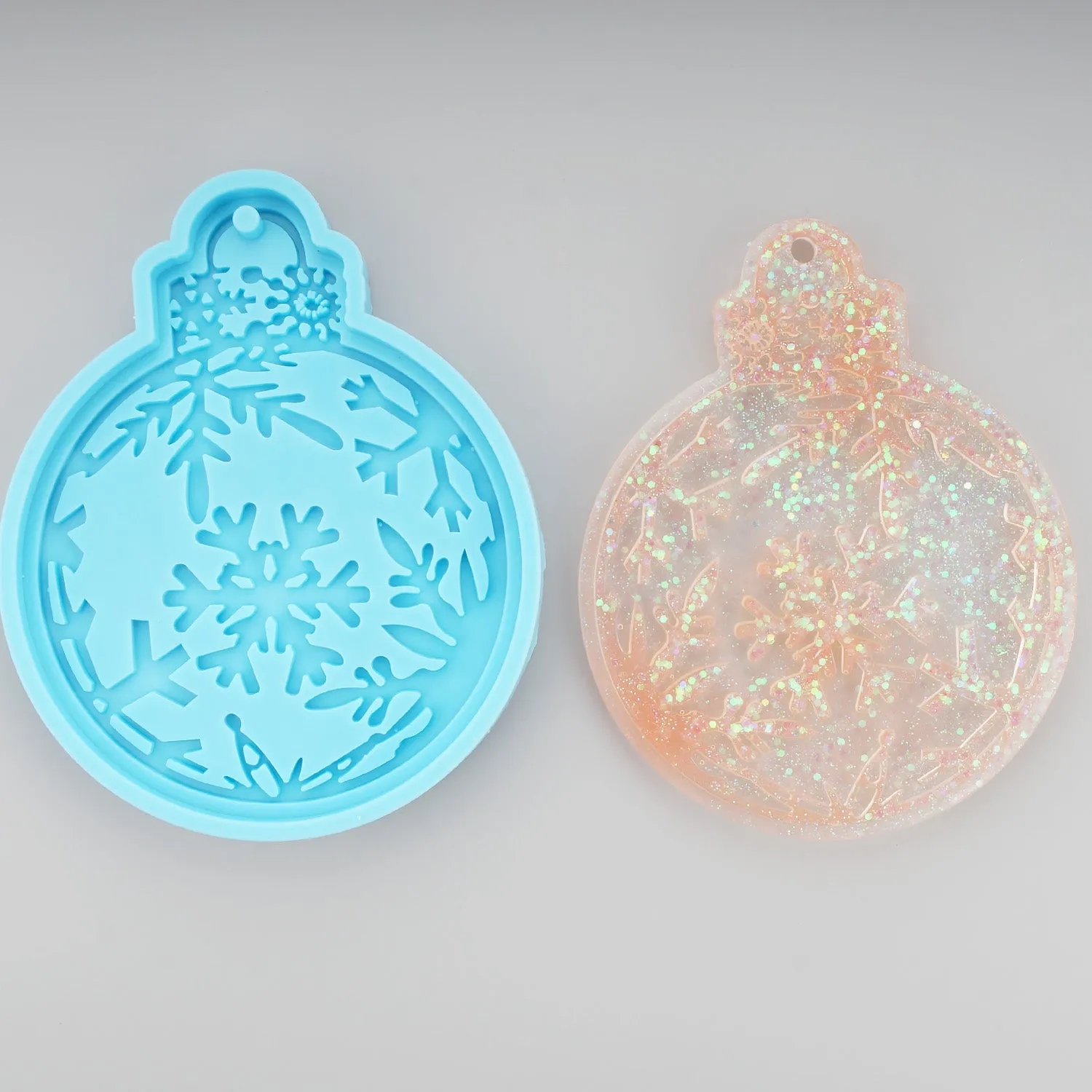 1pc Silicone Christmas Ornament Mold DIY Resin Epoxy Mold for Christmas Gift 10397151