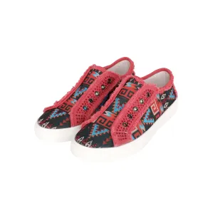 900-S038 Montana West Aztec Print Canvas Shoes - By Case (12 Pairs/Case)