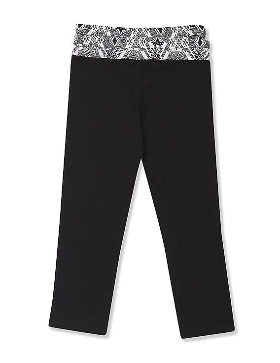 Aeropostale Contrast Print Capri Leggings