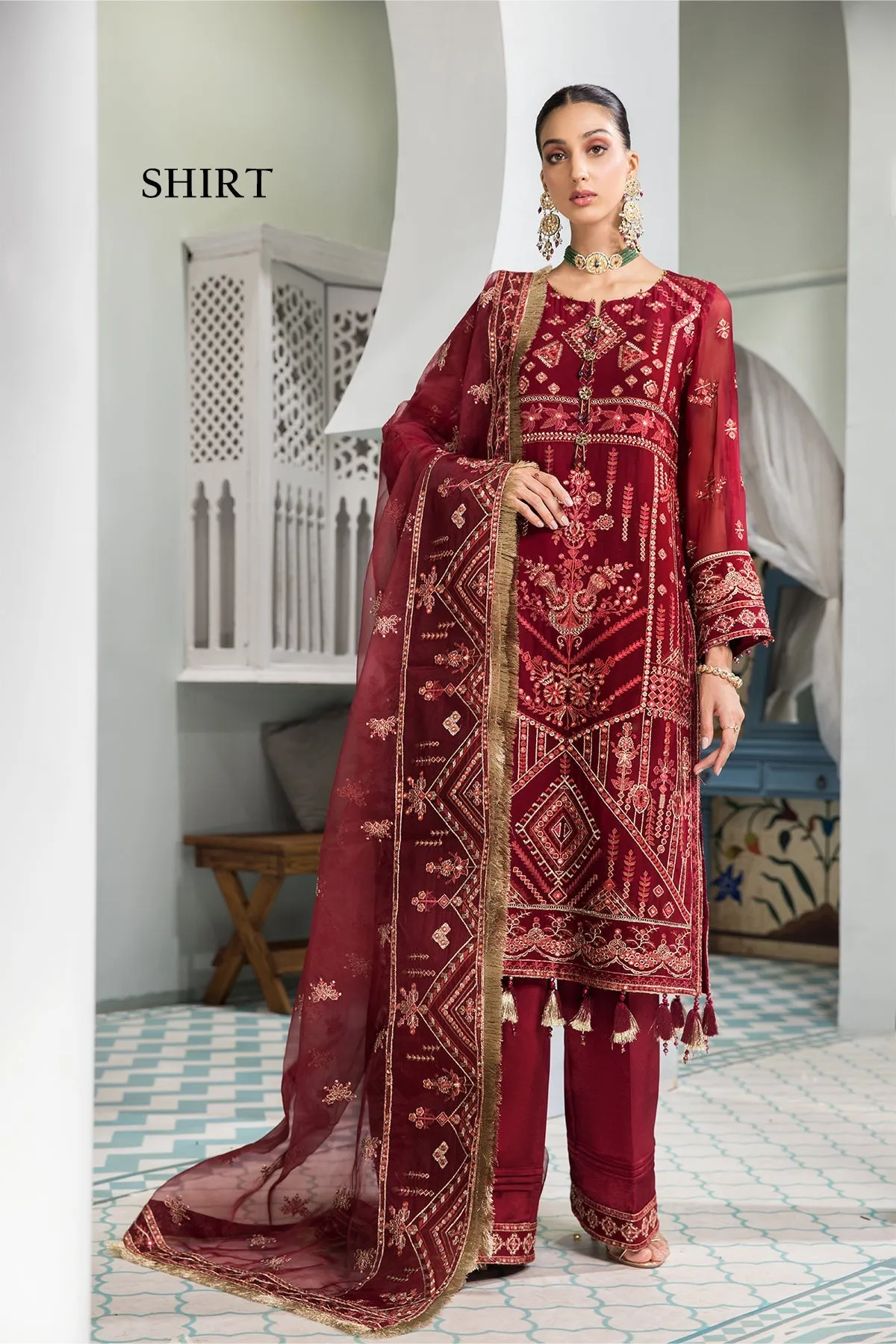 Alizeh Fashion Vasl-e-Meeras Unstitched Formal 3Pc Suit - 09 Naukhaiz