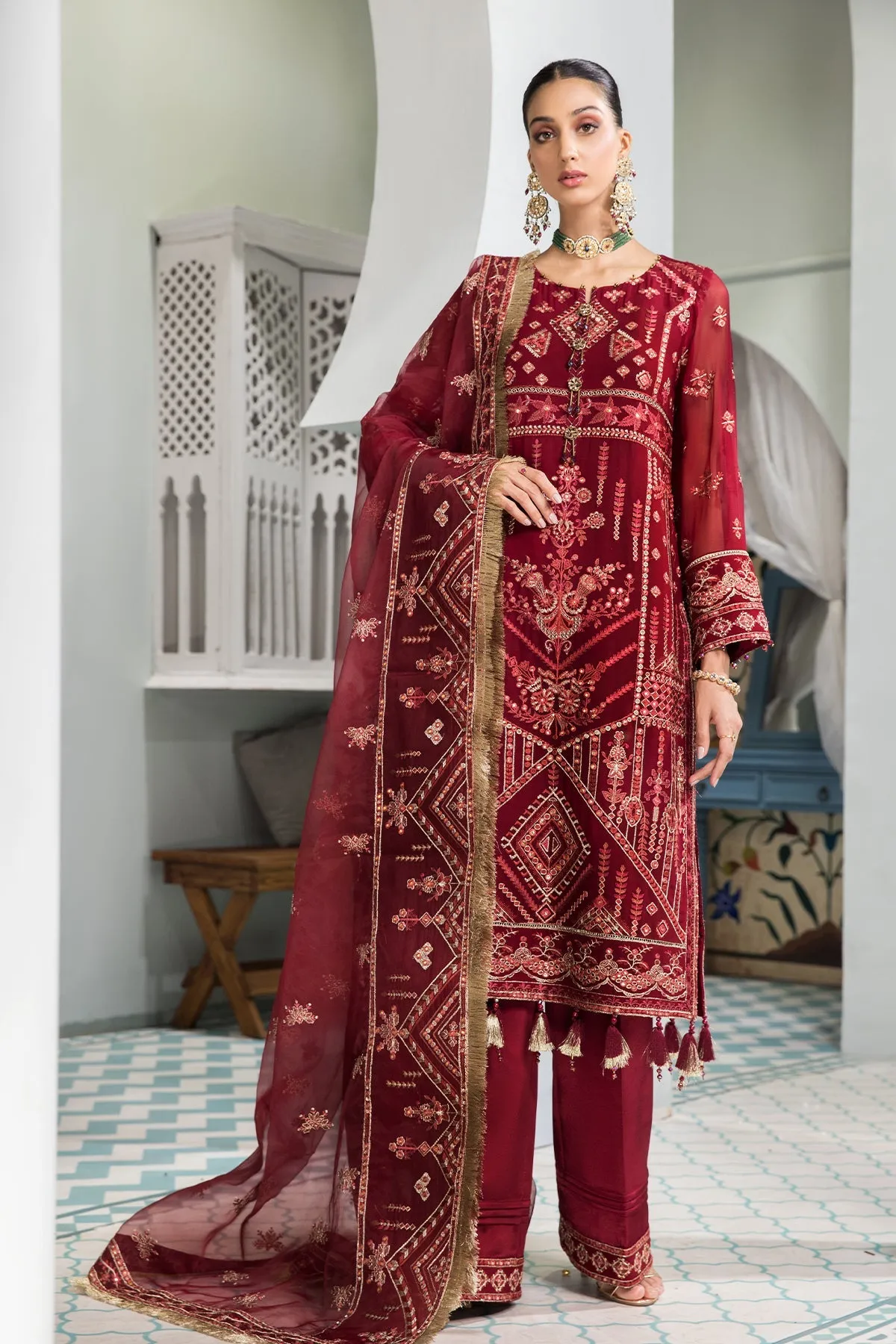 Alizeh Fashion Vasl-e-Meeras Unstitched Formal 3Pc Suit - 09 Naukhaiz