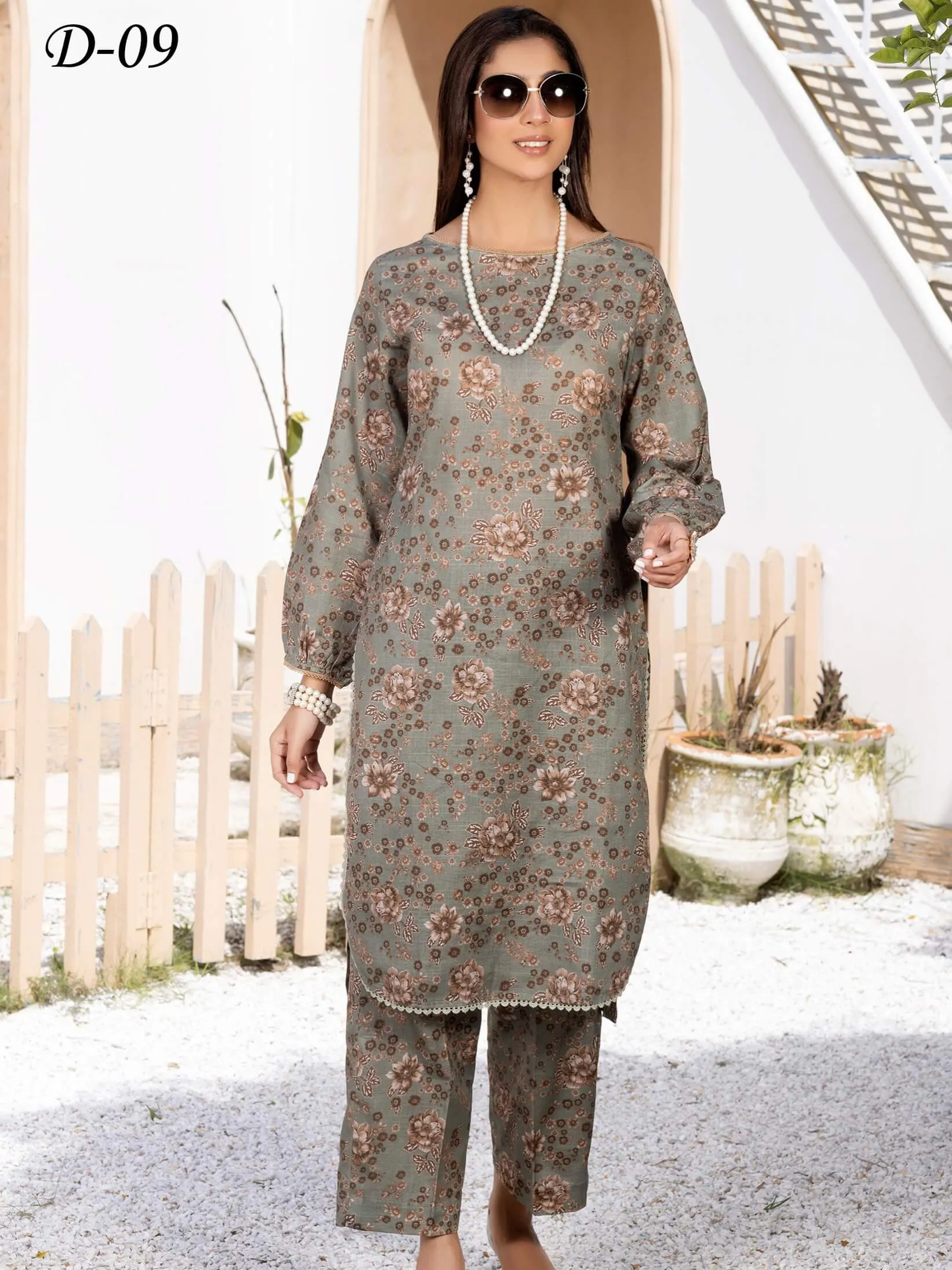 Andaaz by Manizay Prints Slub Khaddar Unstitched 2 Piece Suit D-09