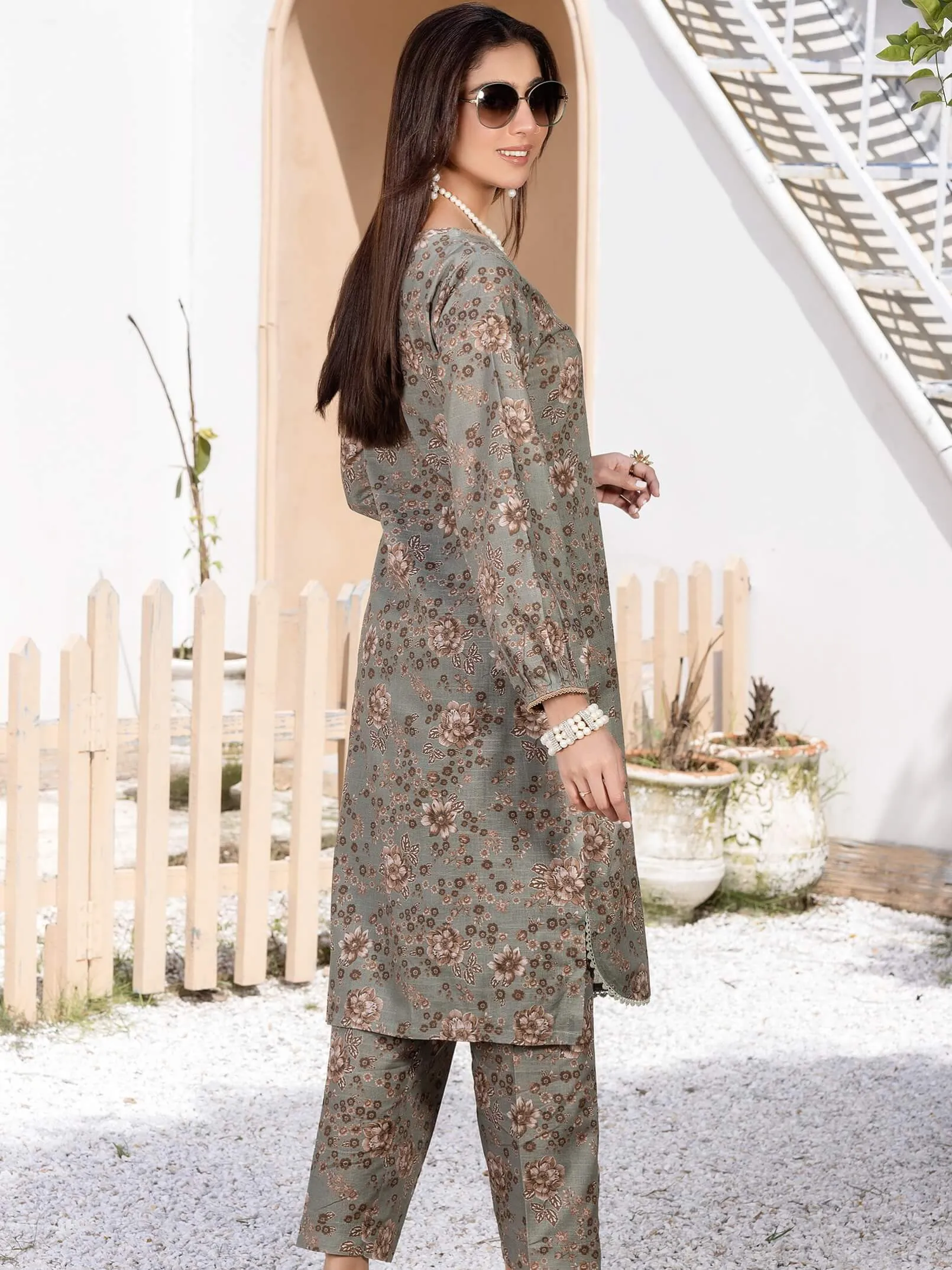 Andaaz by Manizay Prints Slub Khaddar Unstitched 2 Piece Suit D-09