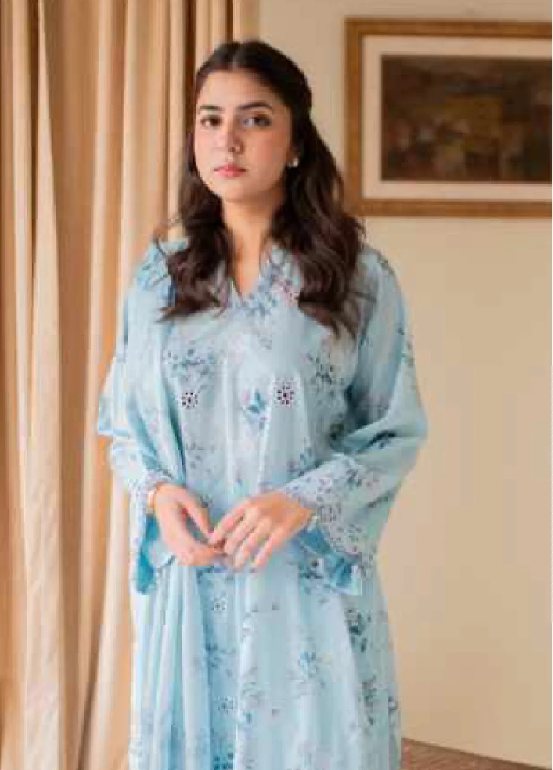 Ayna By Rashid Textile Embroidered Lawn Unstitched 3 Piece Suit - RT24AL 8199