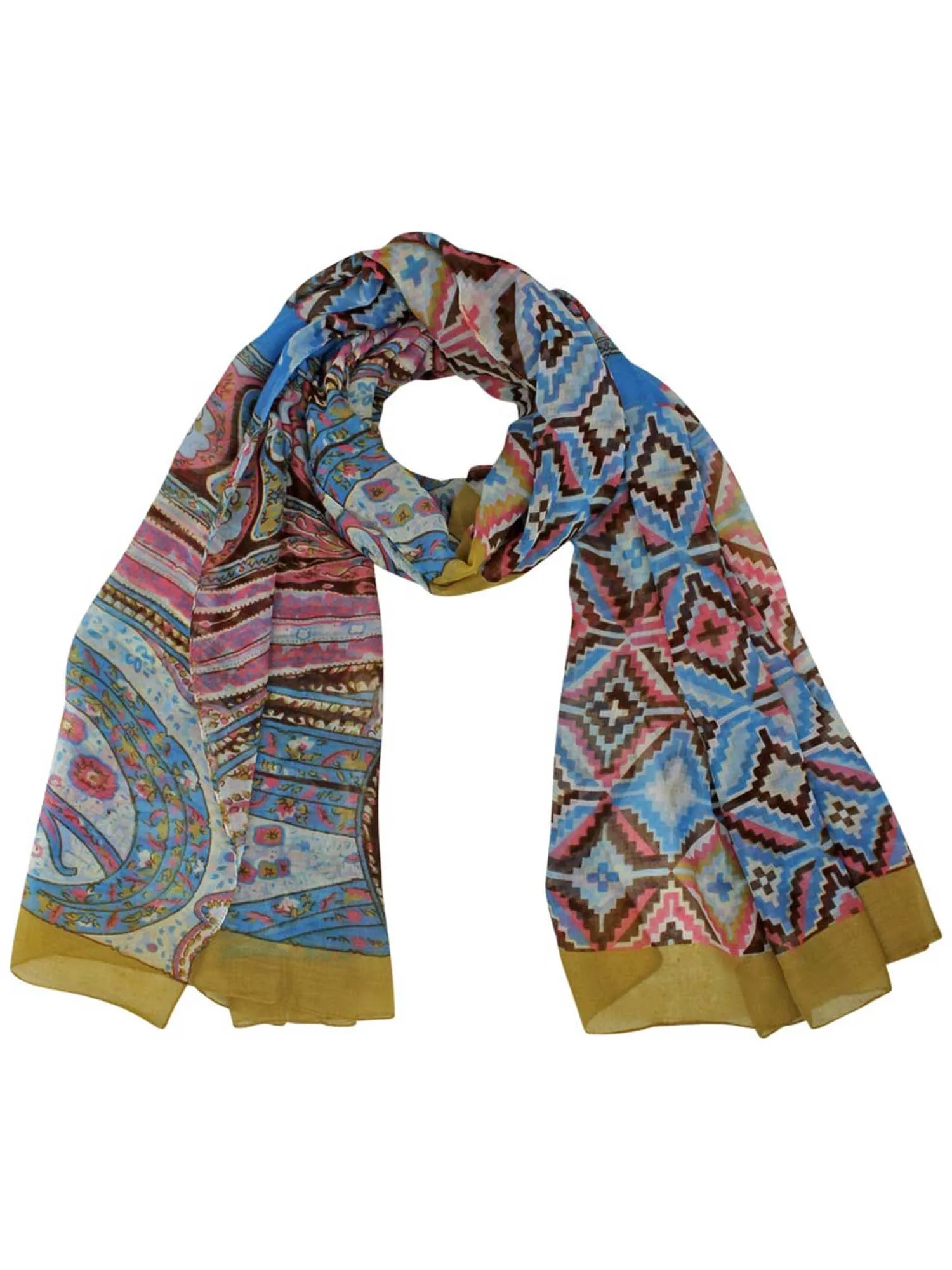 Aztec Tribal Print Silky Summer Scarf