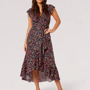 Azura Ruffle Wrap Dress