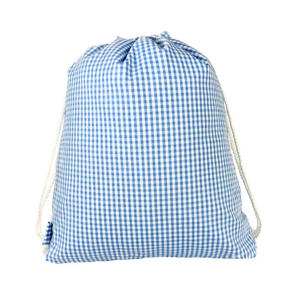 Baby Blue Gingham Sling Backpack