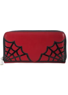 Banned Twilight Time Spiderweb Wallet Burgundy