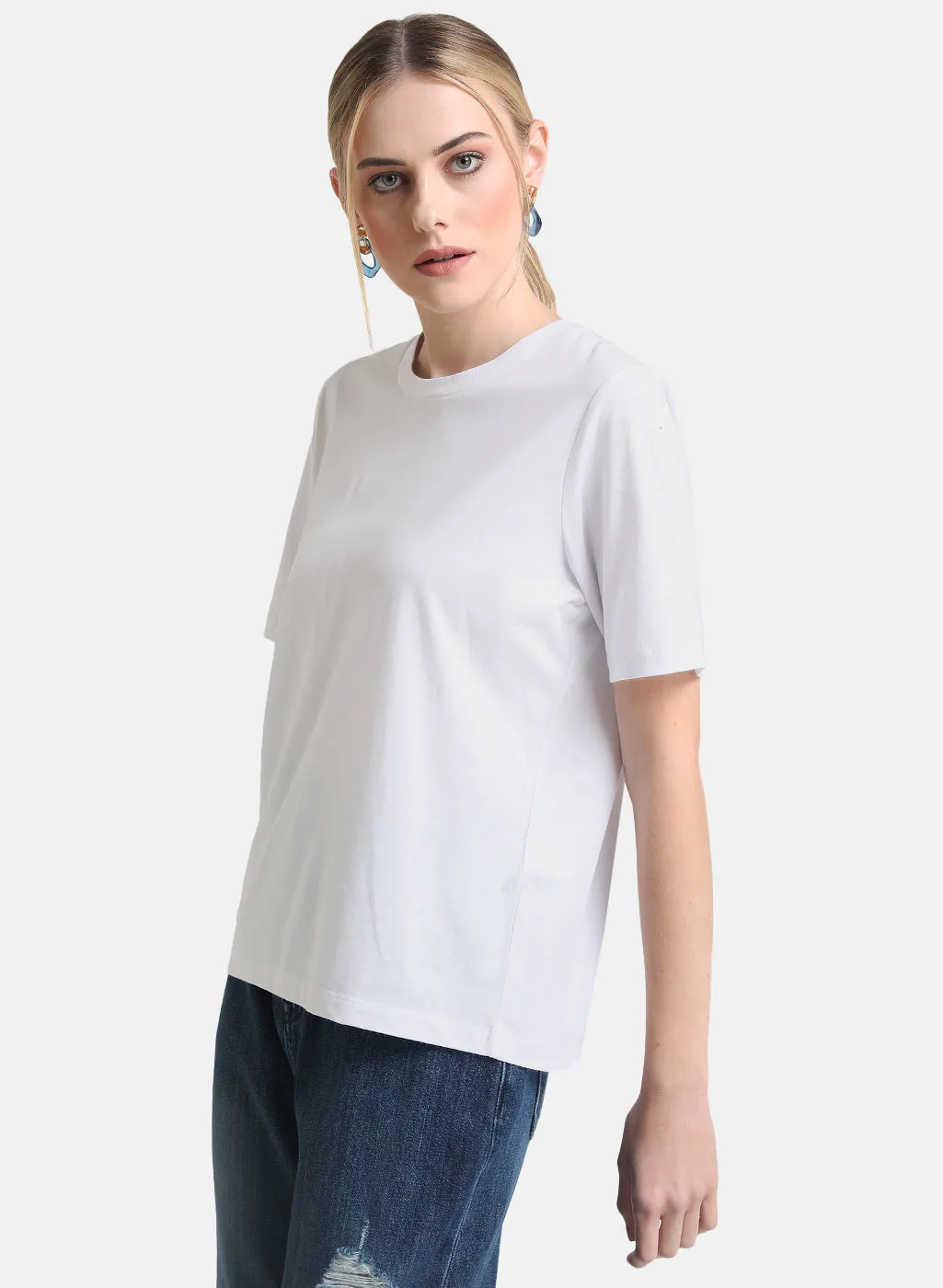 Basic Round Neck Half Sleeves T-Shirt