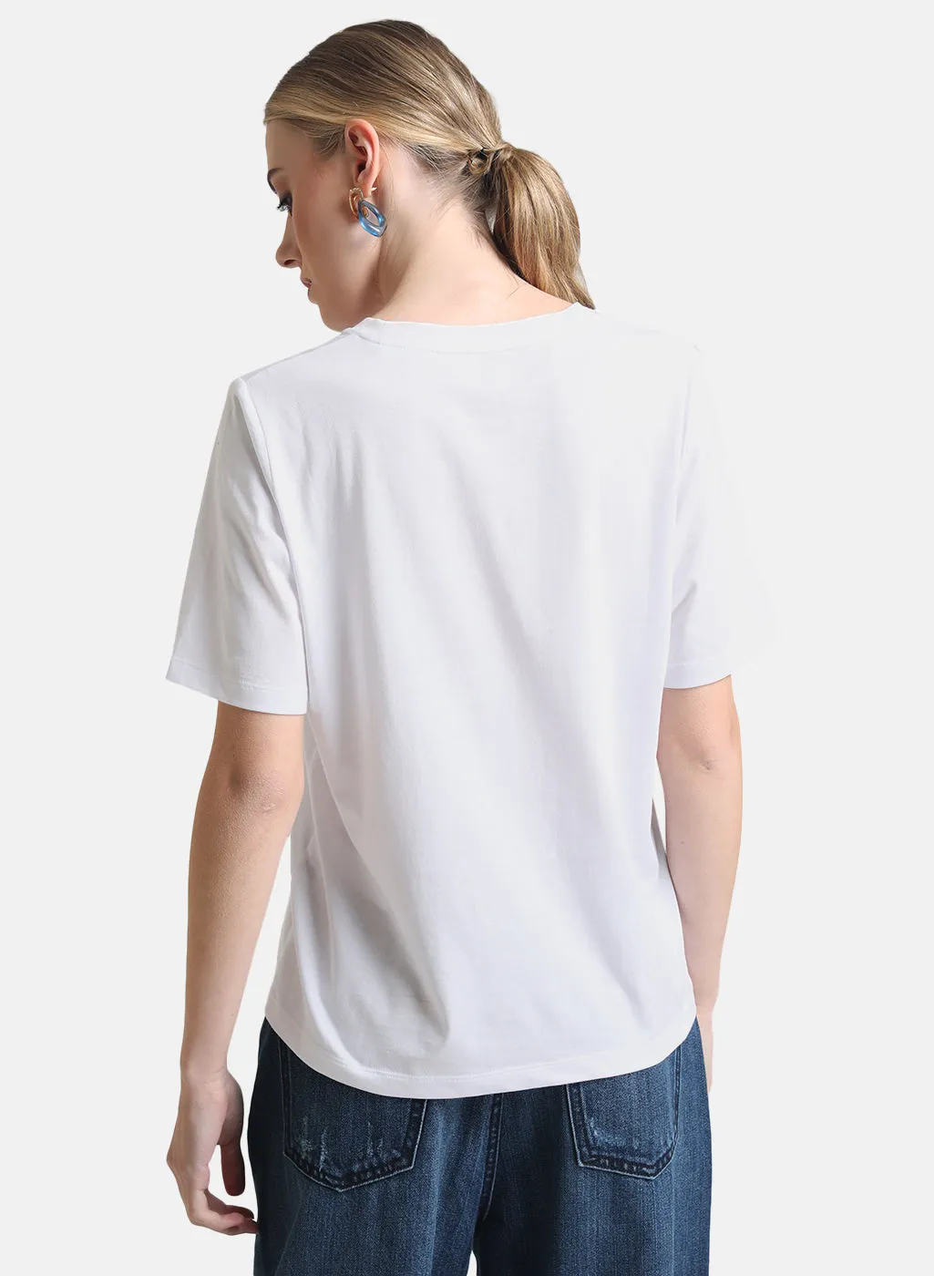 Basic Round Neck Half Sleeves T-Shirt