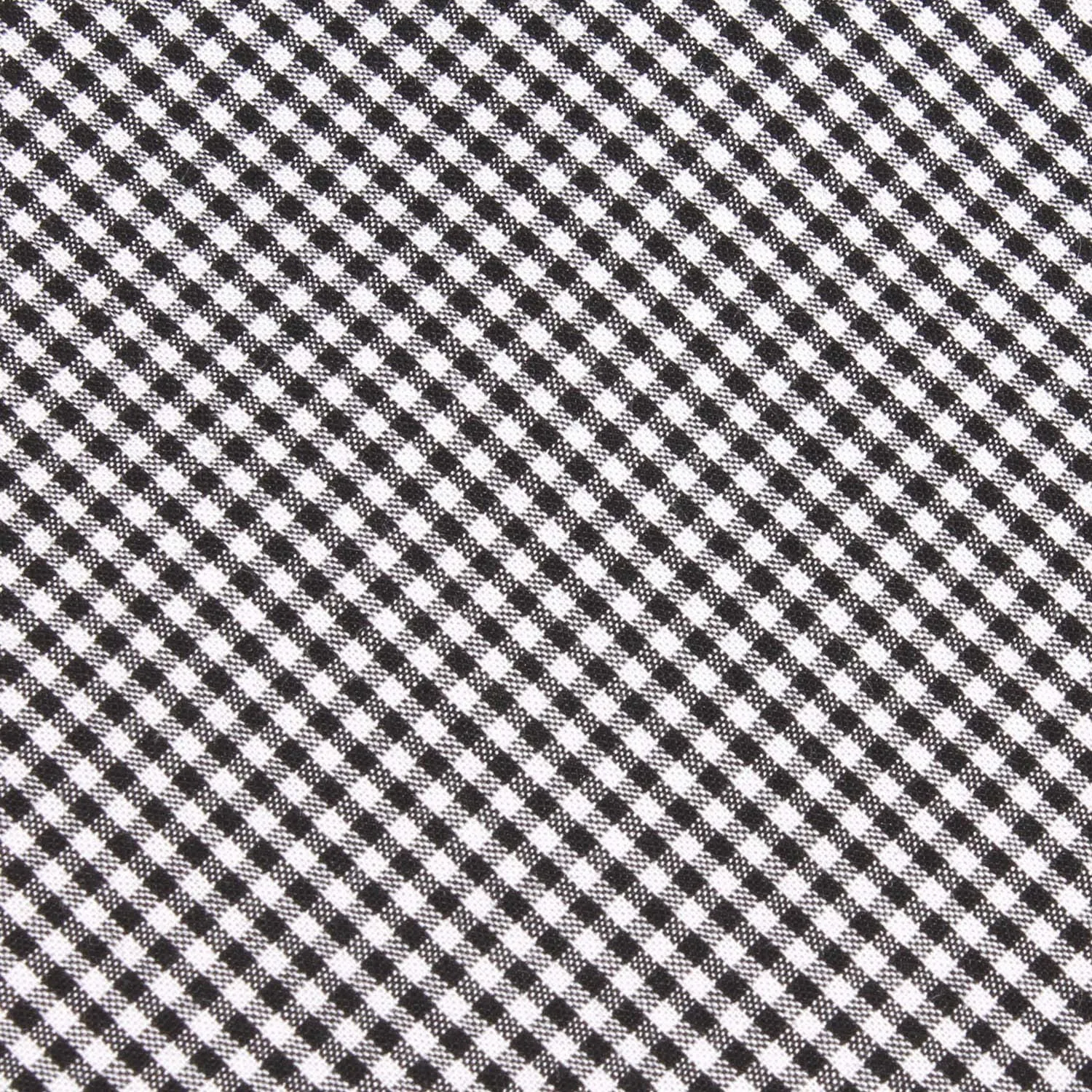 Black Gingham Cotton Pocket Square