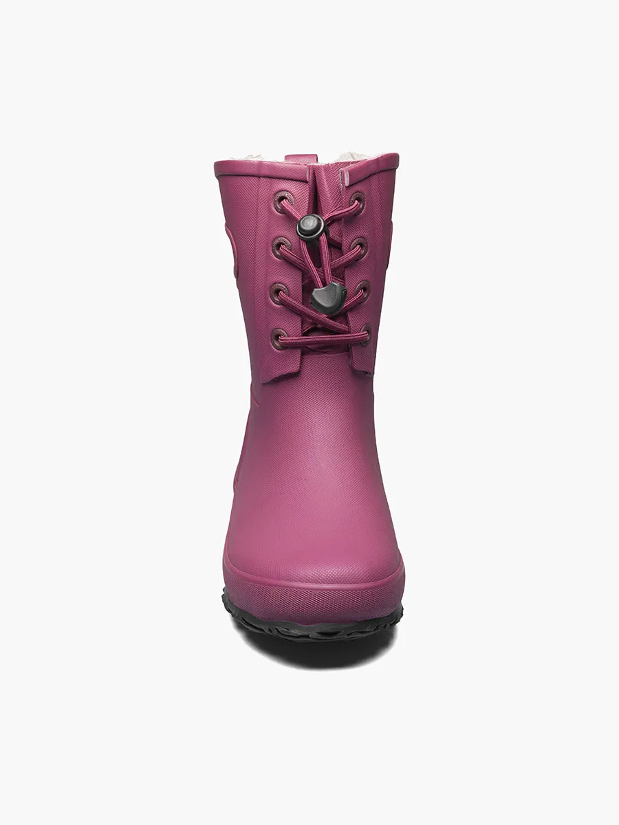 Bogs Girls Amanda Fleece Lined Waterproof Winter Boots- Berry