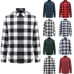 Braveman Men's Buffalo Plaid Button Down Classic Fit Flannel Shirt