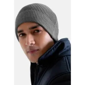 BRUMANO Grey Melange Beanie Cap Grey Men Beanies