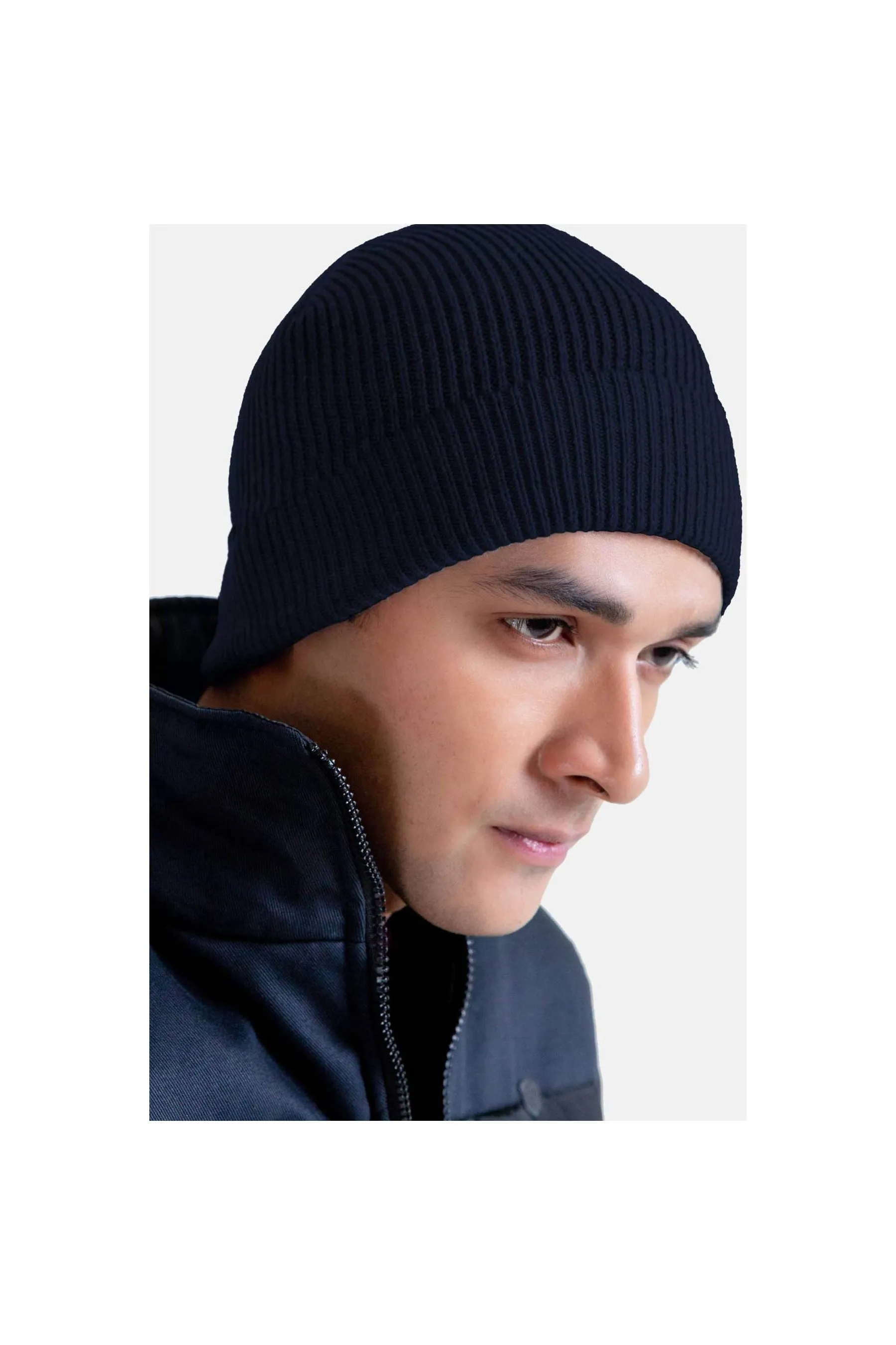 BRUMANO Navy Blue Beanie Cap Blue Men Beanies