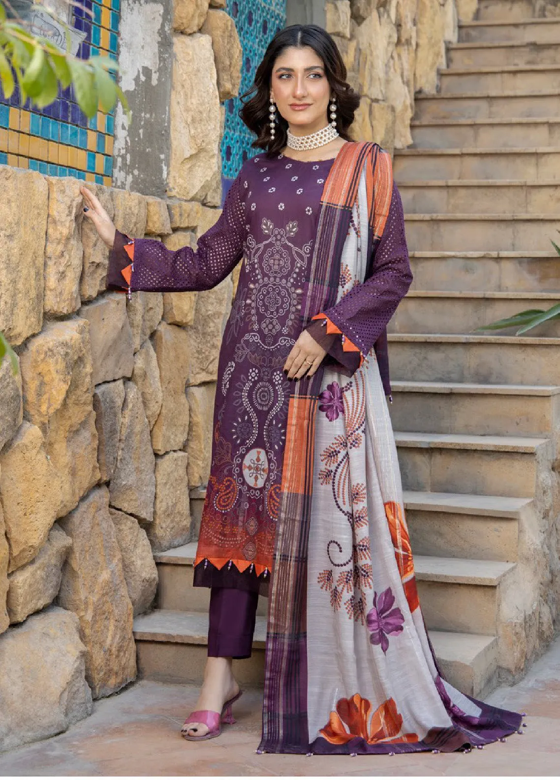 Chittyan Kalaiyaan By Schick Embroidered Lawn Unstitched 3 Piece Suit - SDH24CK 02