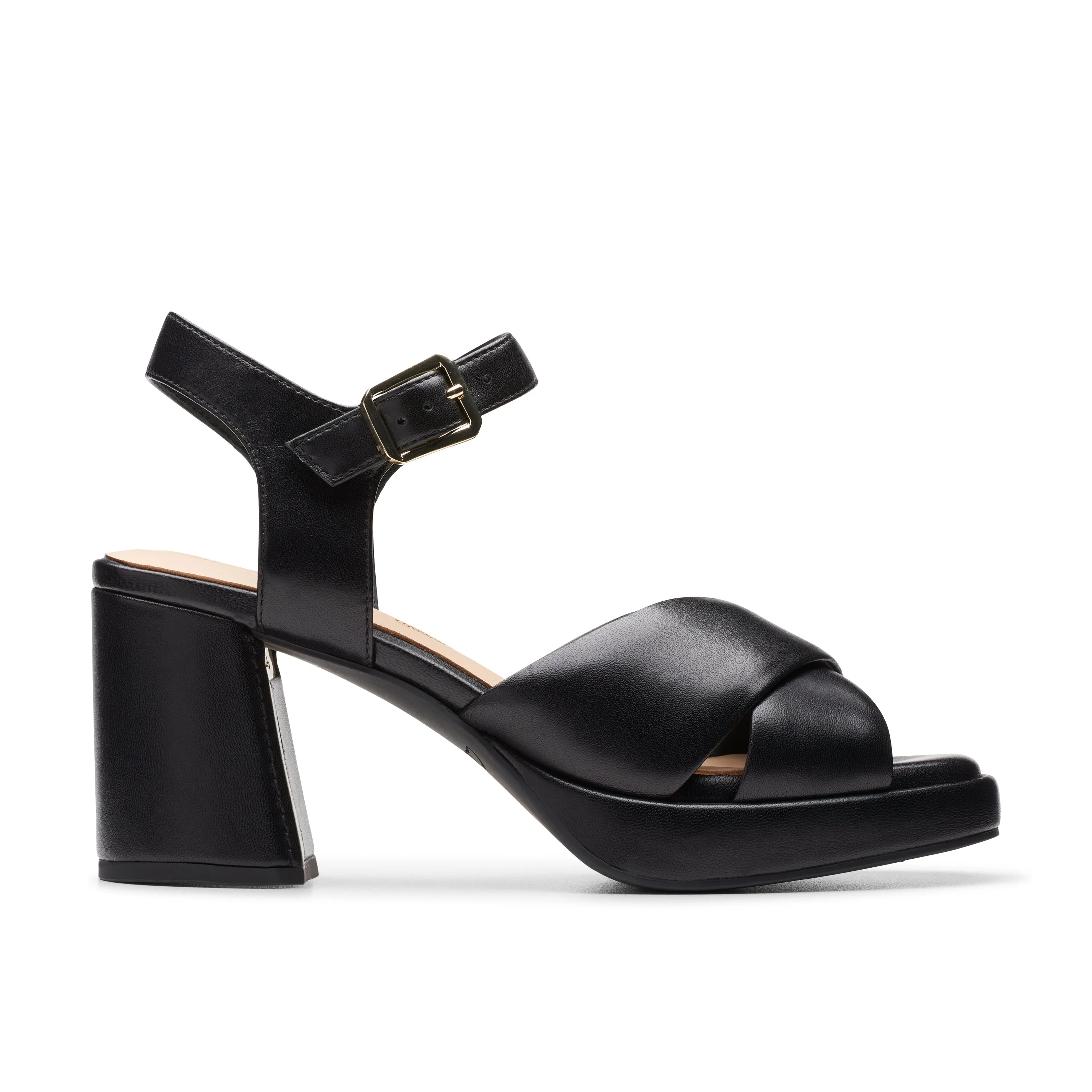 CLARKS | SANDALIAS DE VESTIR MUJER | RITZY75 RAE BLACK LEATHER | NEGRO