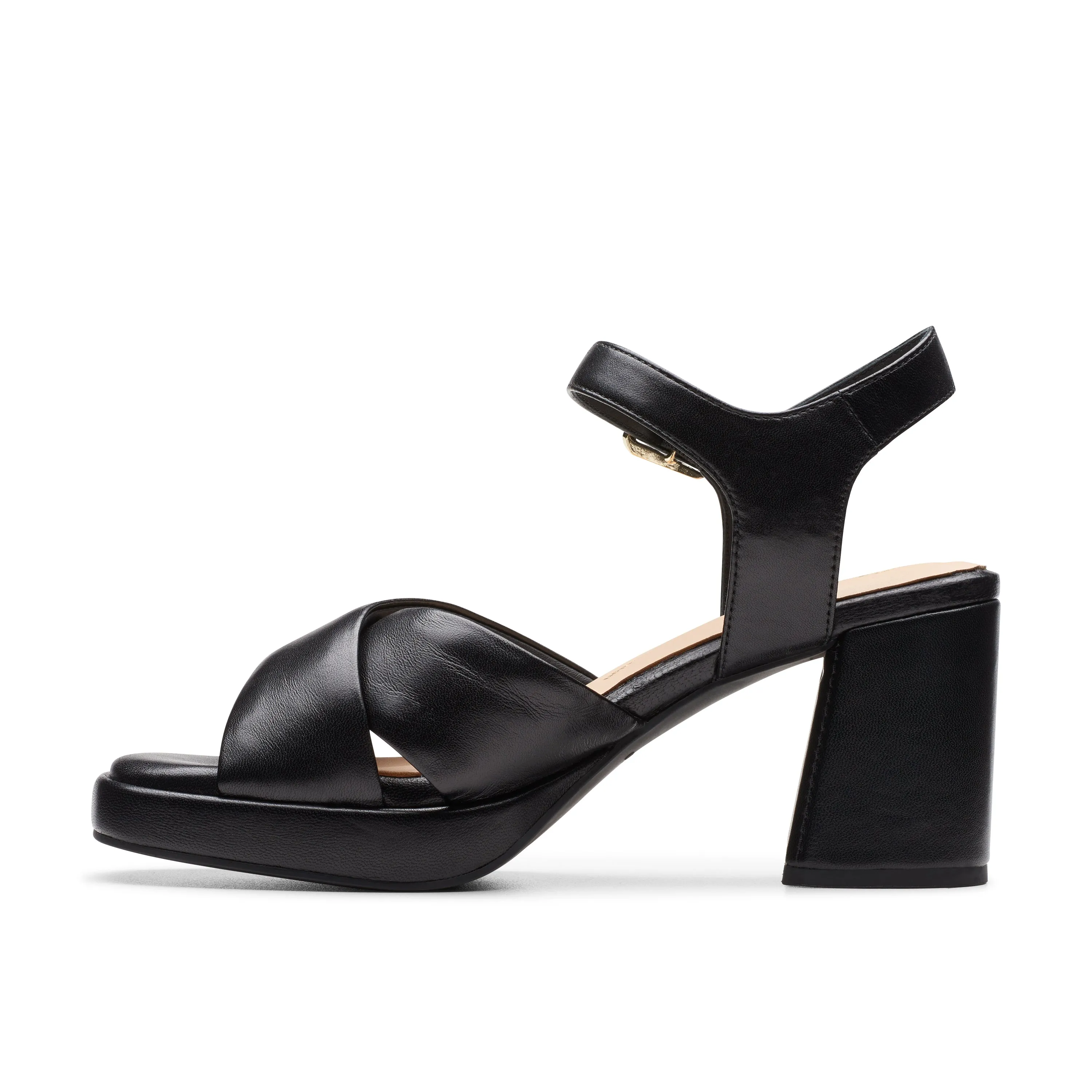 CLARKS | SANDALIAS DE VESTIR MUJER | RITZY75 RAE BLACK LEATHER | NEGRO