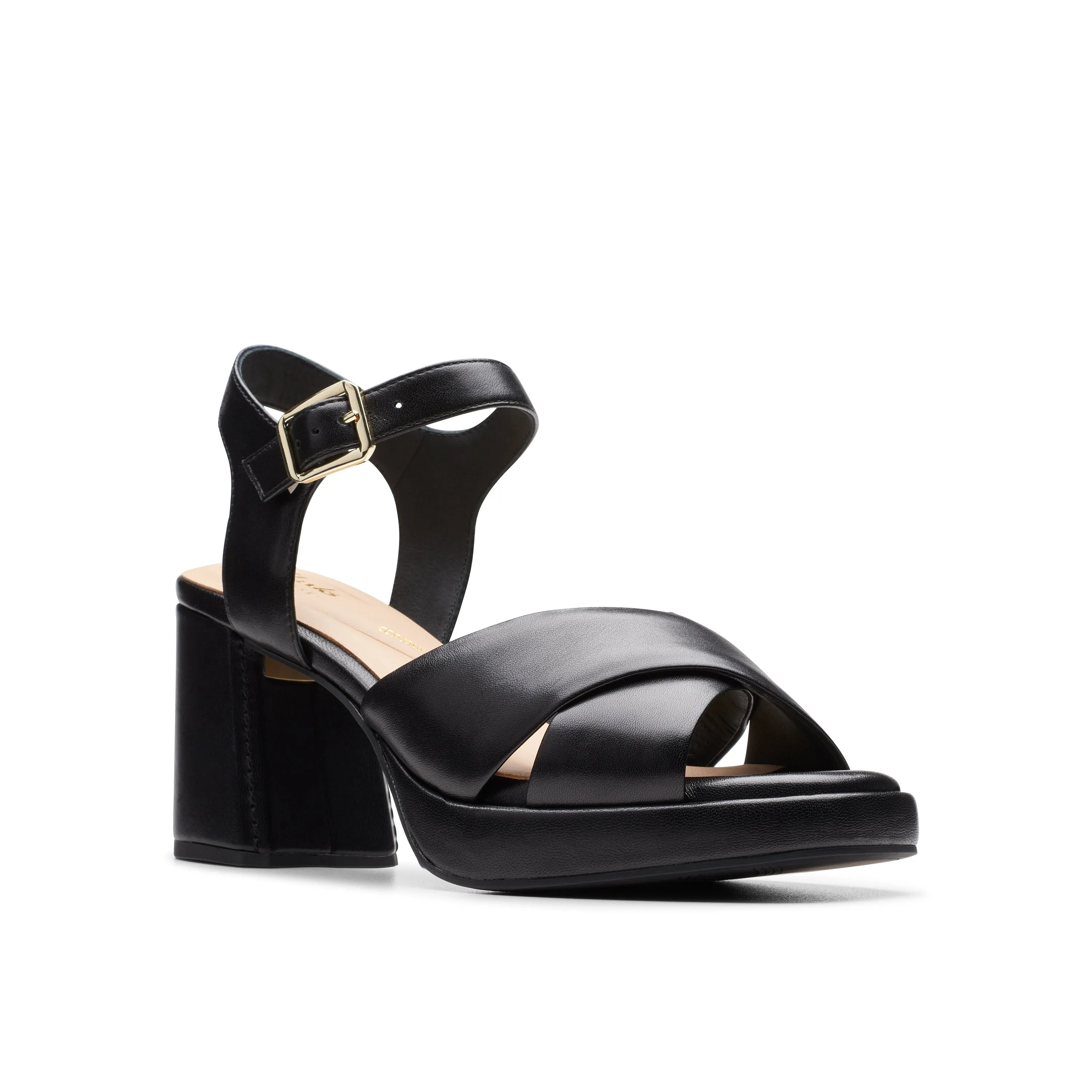 CLARKS | SANDALIAS DE VESTIR MUJER | RITZY75 RAE BLACK LEATHER | NEGRO