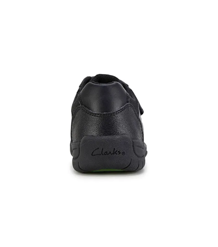 clarks kraken (gs) kids black