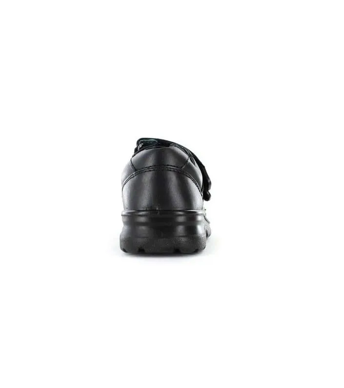 clarks lochie (wide) junior kids black