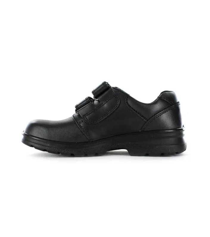 clarks lochie (wide) junior kids black