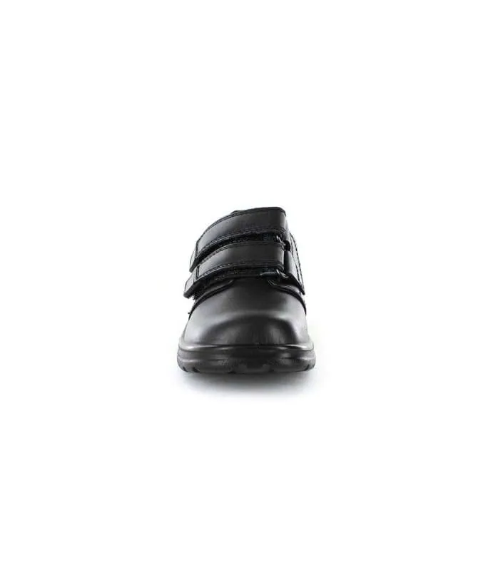 clarks lochie (wide) junior kids black