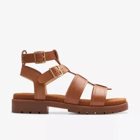 Clarks Orinoco Cove Tan Leather Sandals