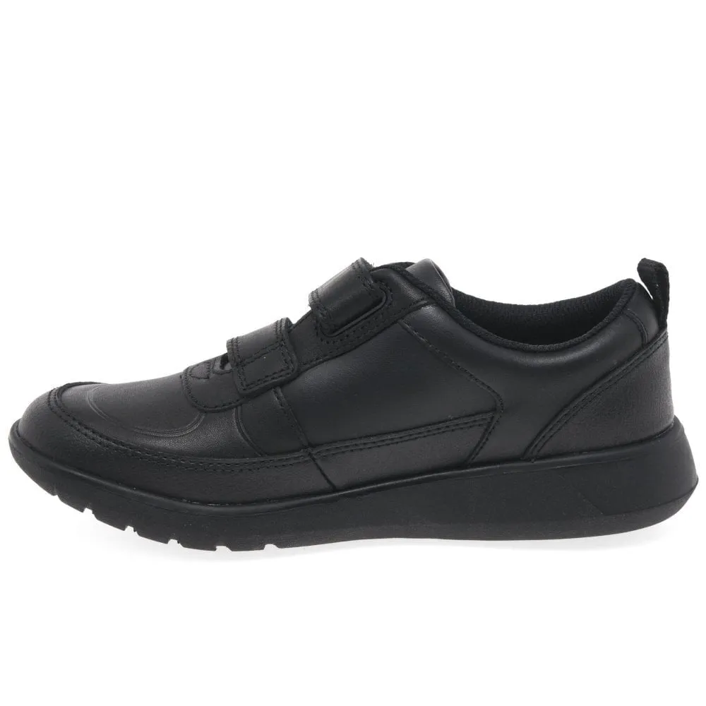 Clarks Scape Flare Boys Velcro School Shoe