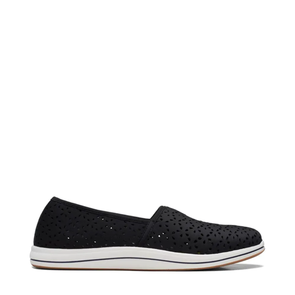 Clarks Women's Breeze Emily Perfed Slip On in Black