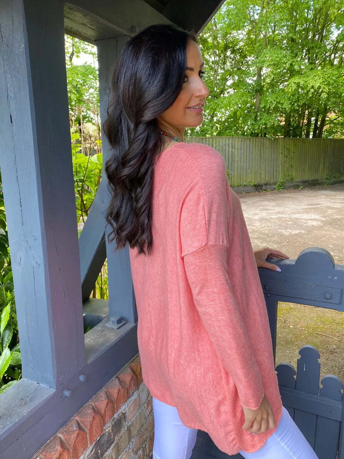 Coral Fine Knitted Top Fifi