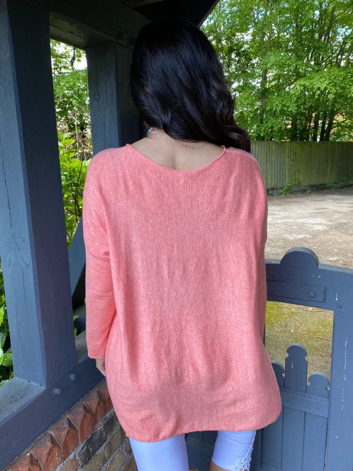 Coral Fine Knitted Top Fifi