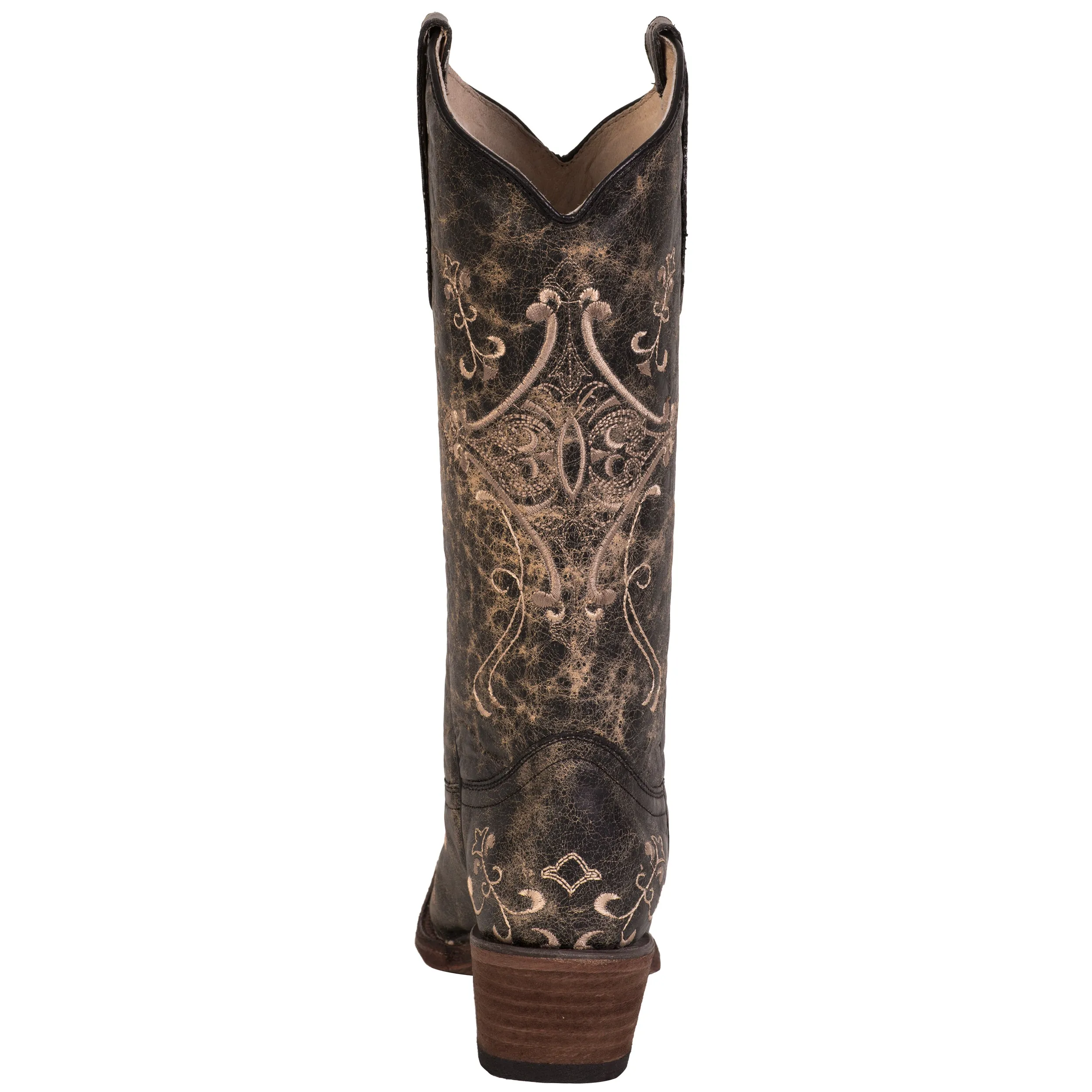 Corral Urban Ladies Embroidery Brown Cowhide Leather Cowgirl Boots