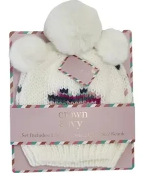 Crown & Ivy Women's Mommy & Me Heart Beanies