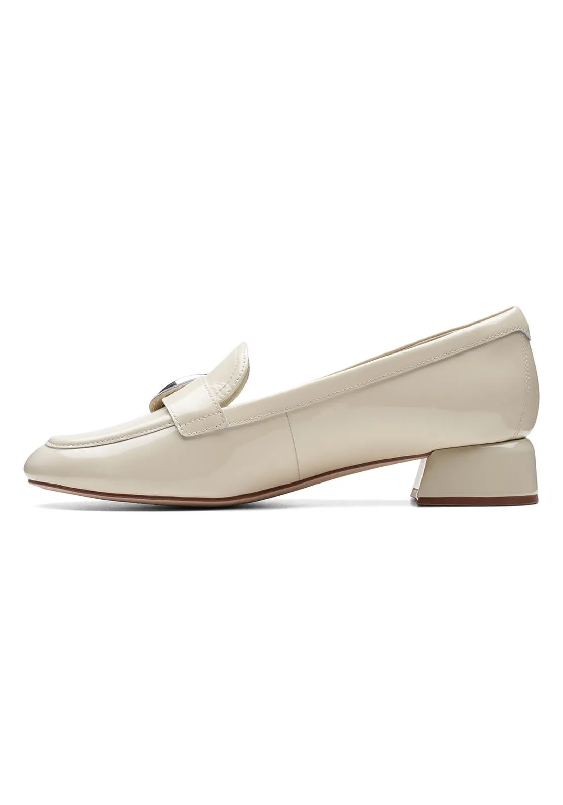 Daiss30 Trim Heeled Loafer - Ivory