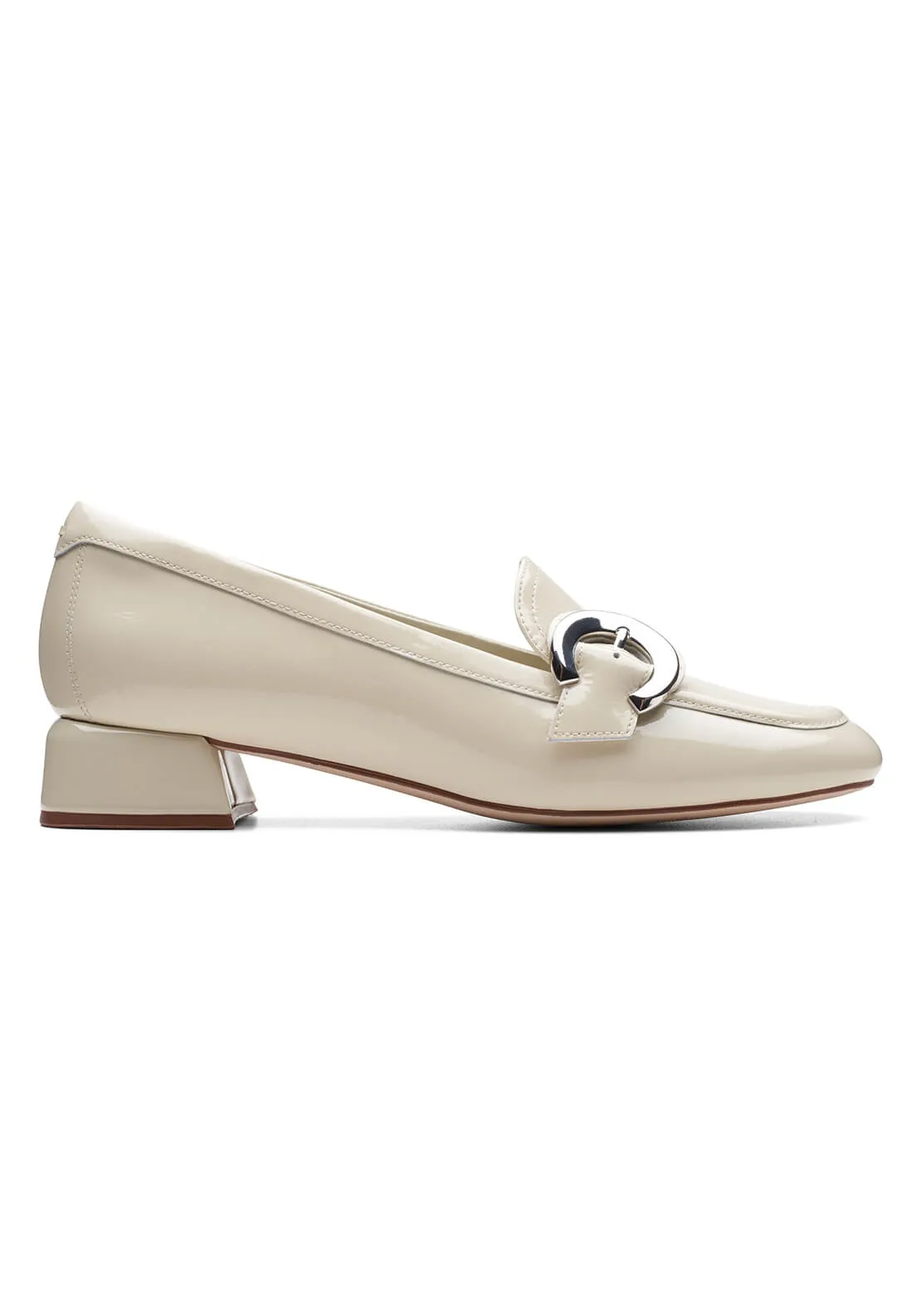 Daiss30 Trim Heeled Loafer - Ivory