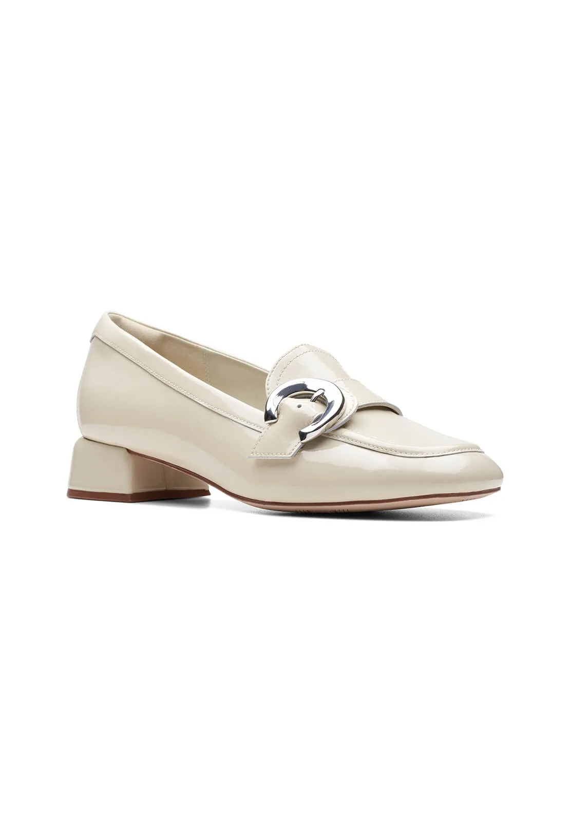 Daiss30 Trim Heeled Loafer - Ivory