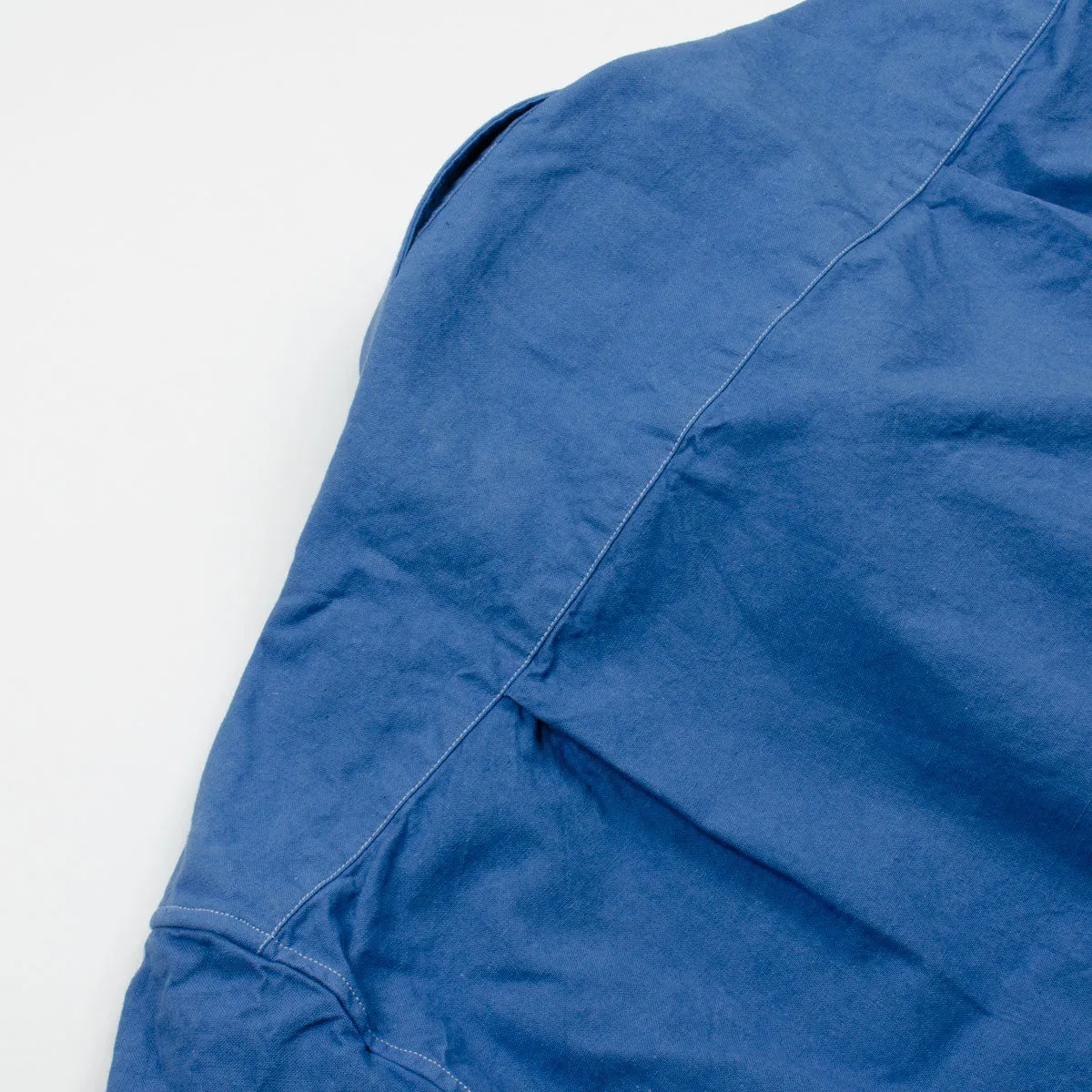 De Bonne Facture - Cotton Canvas Essential Pocket Shirt - Overdyed Pastel Blue