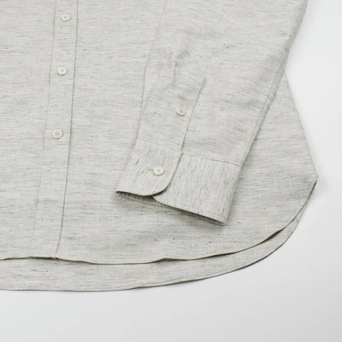 De Bonne Facture - Japanese Slubbed Cotton Essential Pocket Shirt - Light Grey