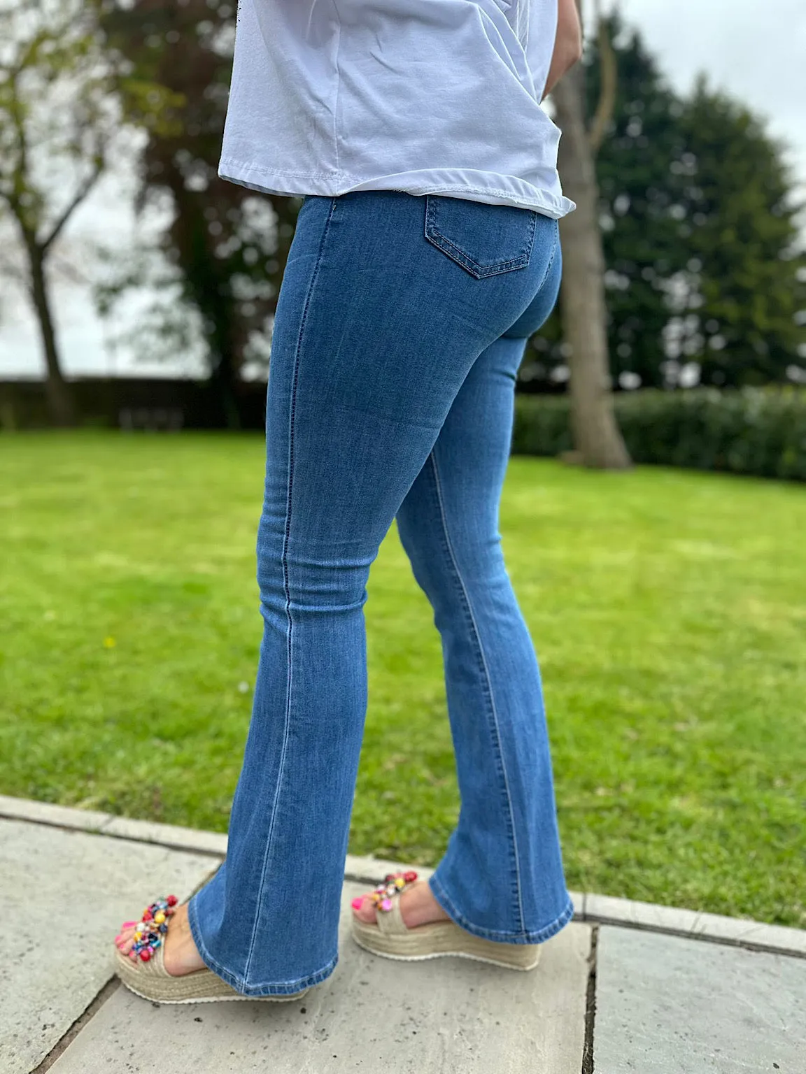 Denim Blue Bootcut Jeans