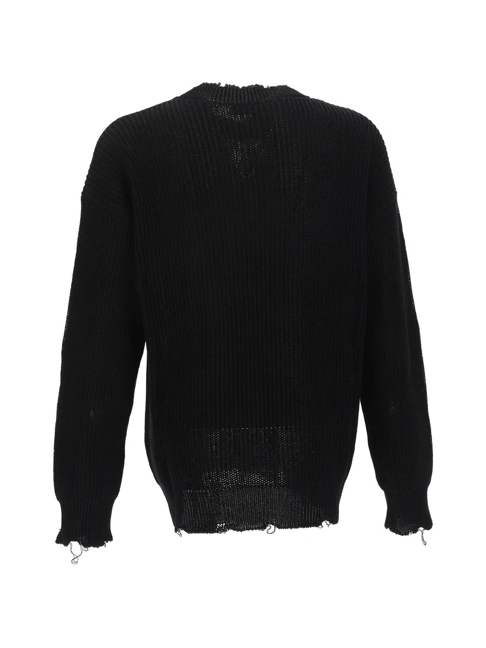 Dsquared2 Logo Printed Distressed Knitted Jumper