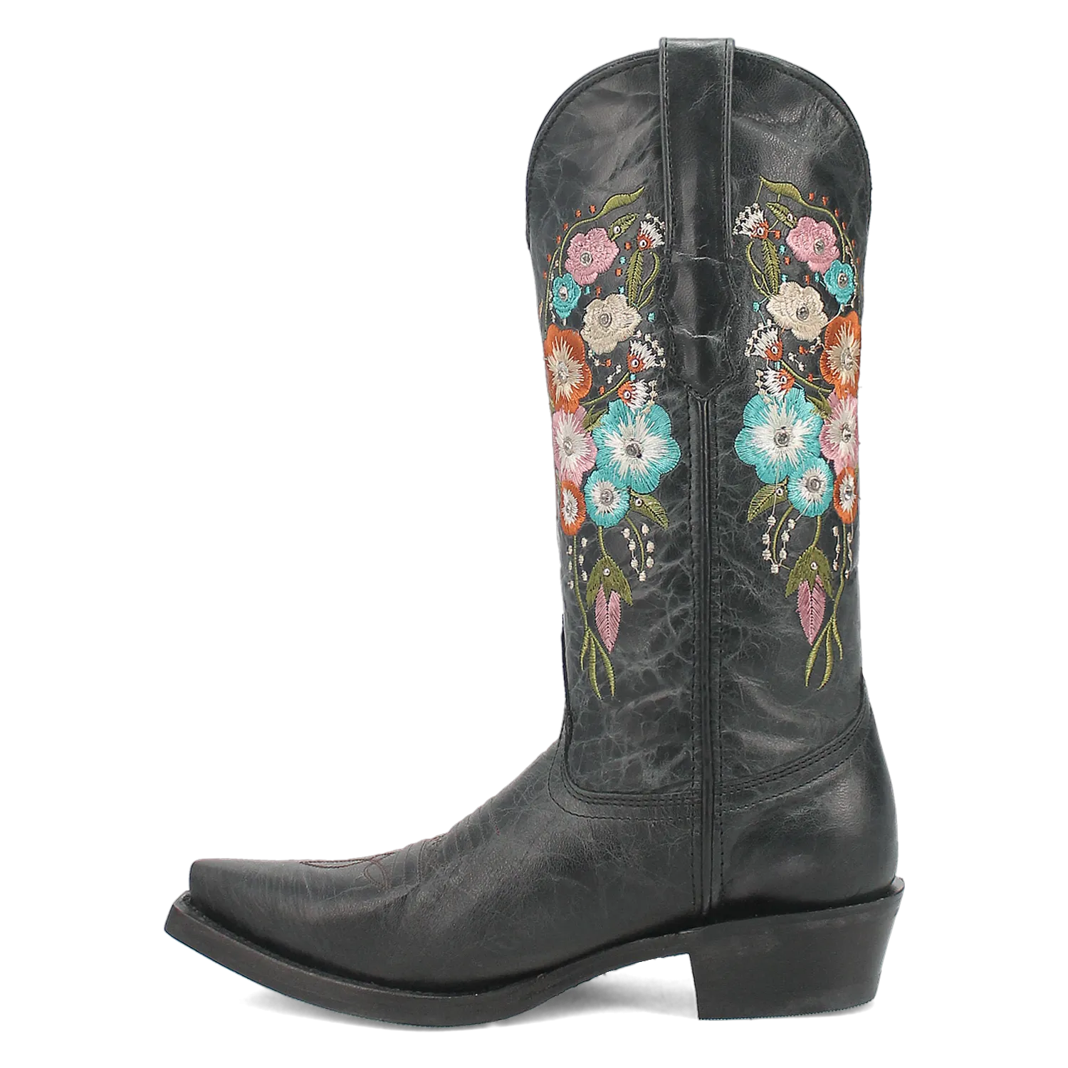 Duchess Black Leather & Butterfly/Floral Embroidered Boot (DS) ~ PREORDER 7/20