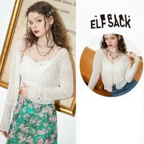 ELF SACK  |Casual Style Street Style Long Sleeves Plain Party Style