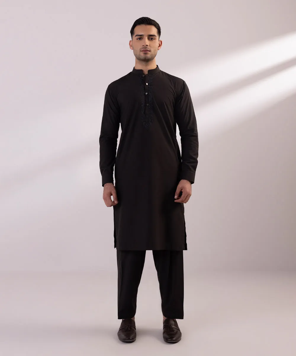 Embroidered Blended Modal Suit