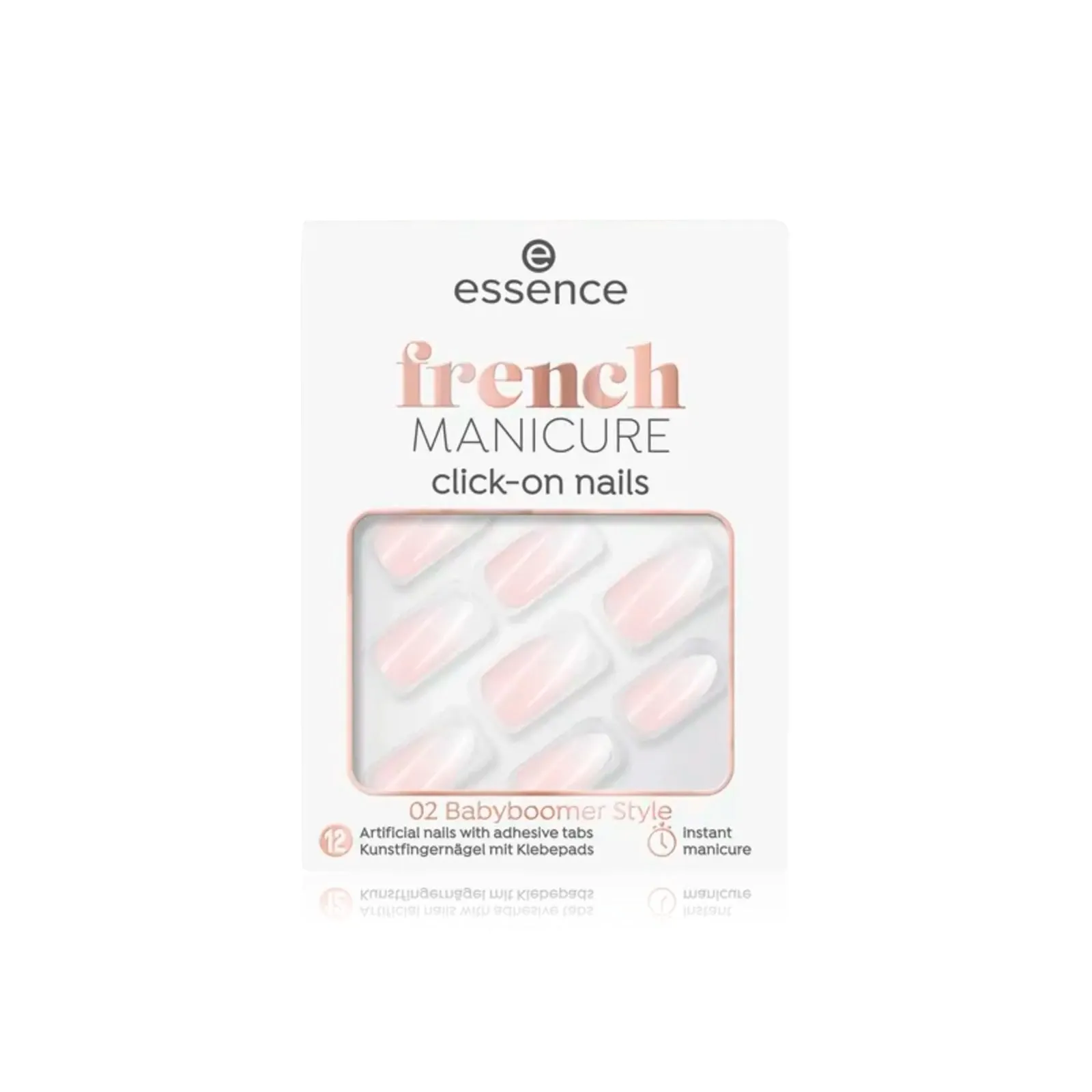 Essence French Manicure Click-On Nails Nude 12pcs