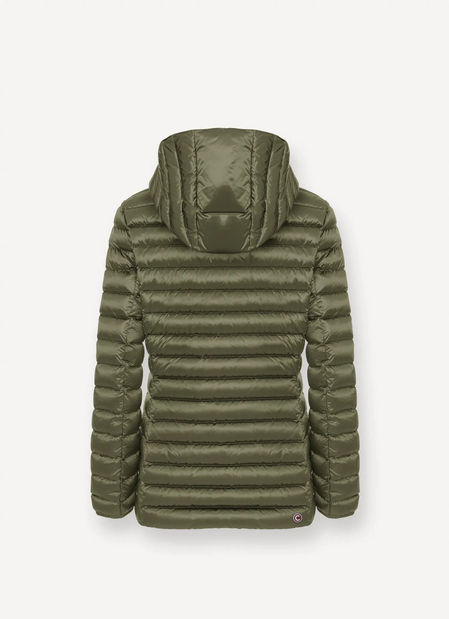 Fitted down jacket with hood-