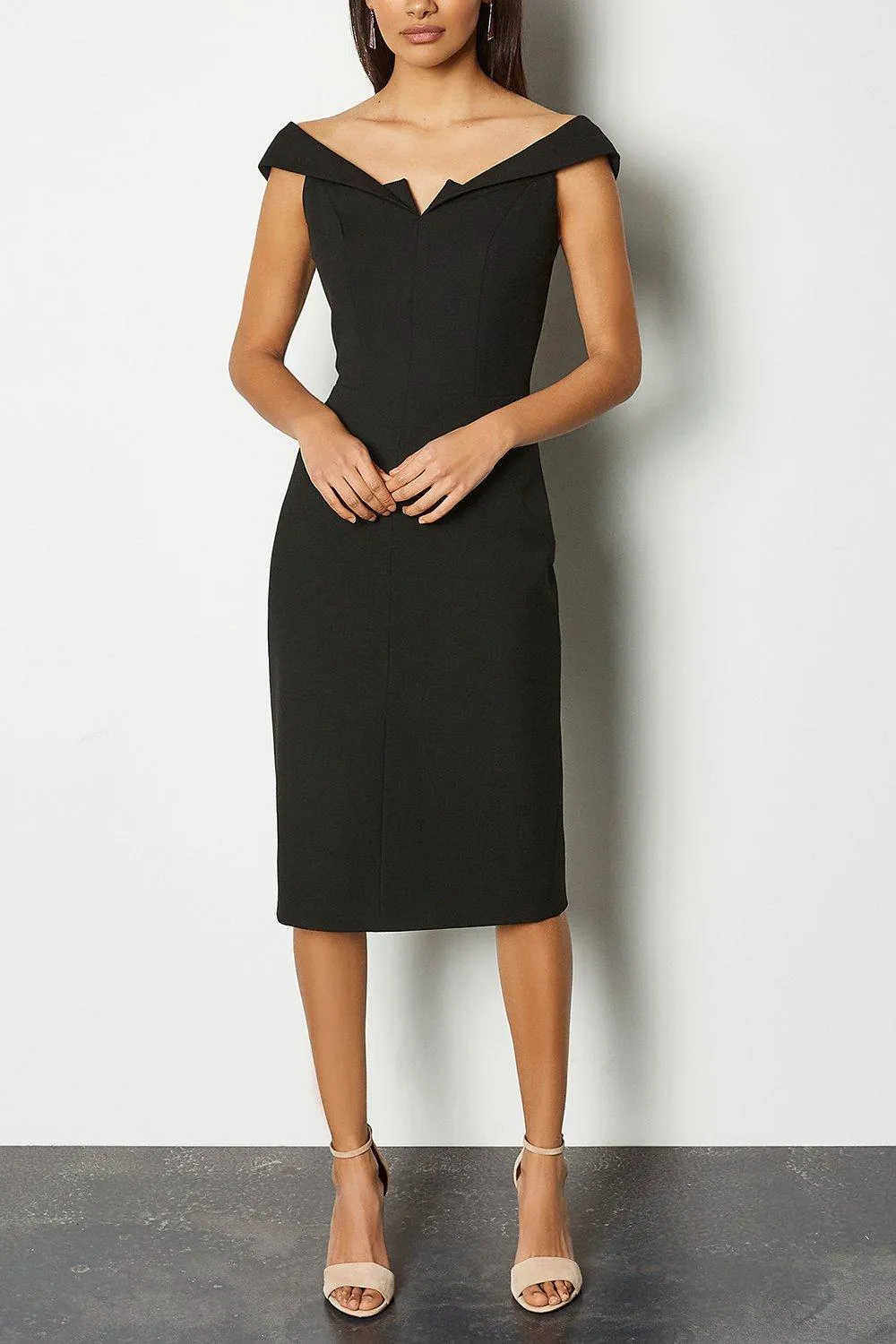 Forever Bardot Pencil Midi Dress | Karen Millen