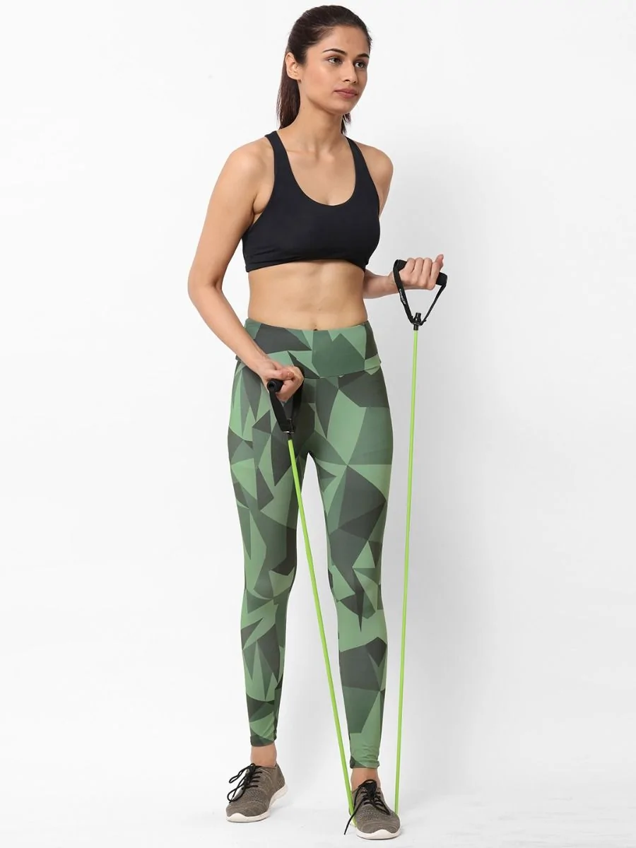 Green Camo AOP Leggings