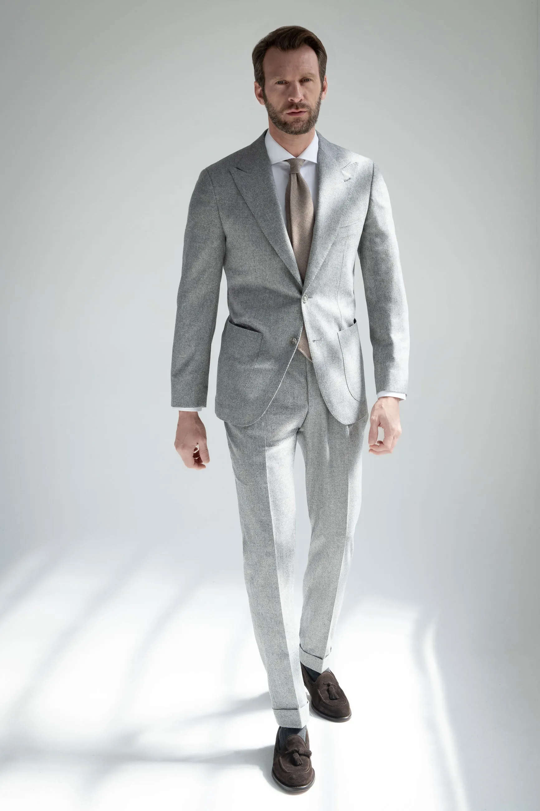 Grey Prince of Wales suit Soragna Capsule Collection - Made in Italy