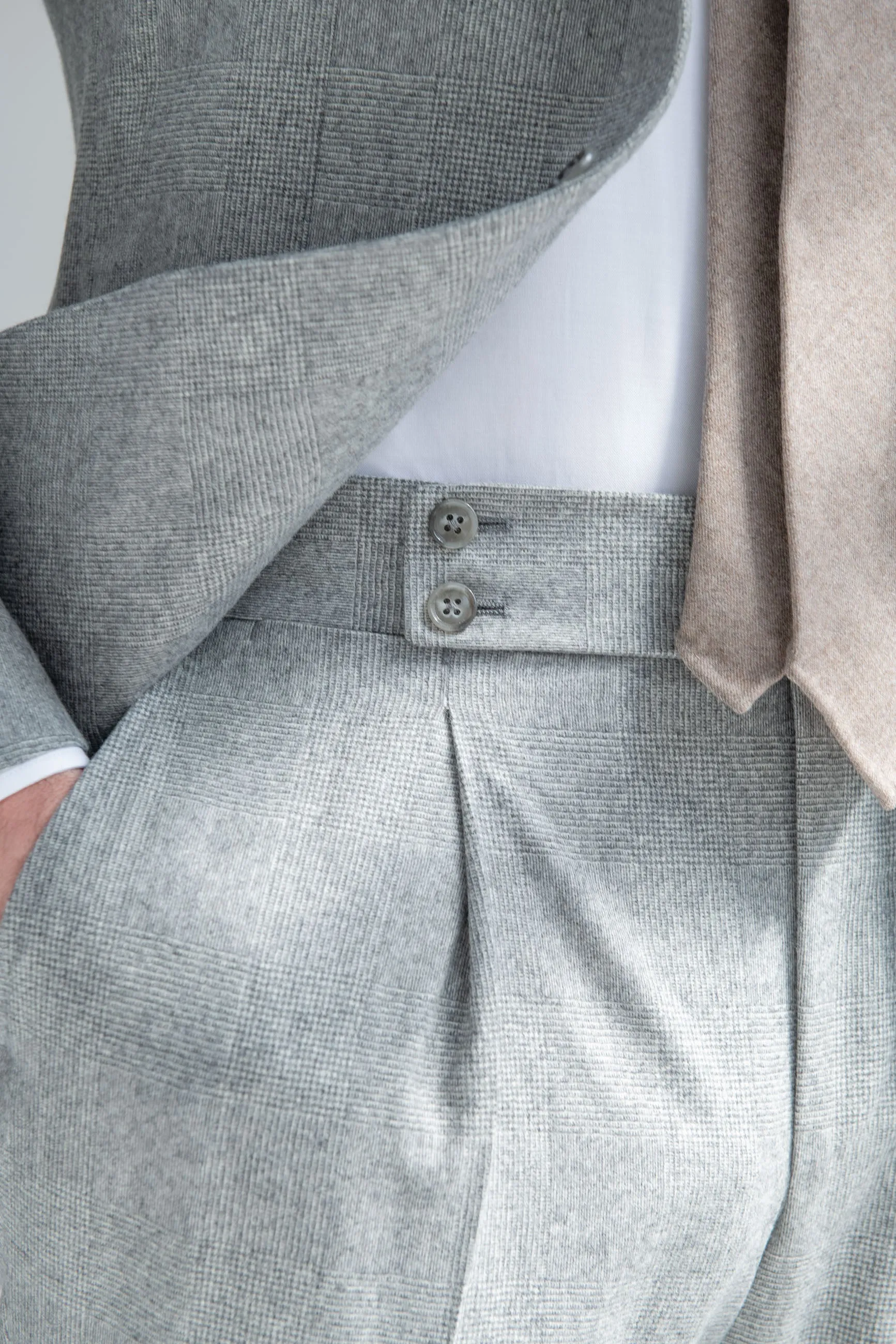 Grey Prince of Wales suit Soragna Capsule Collection - Made in Italy